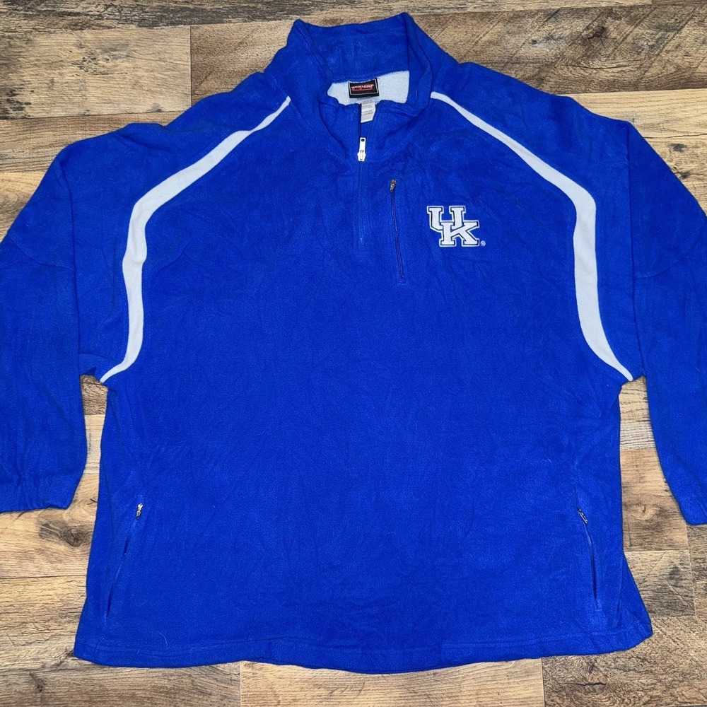University Of Kentucky Genuine Stuff 1/4 Zip Pullover Sweater Size XXL